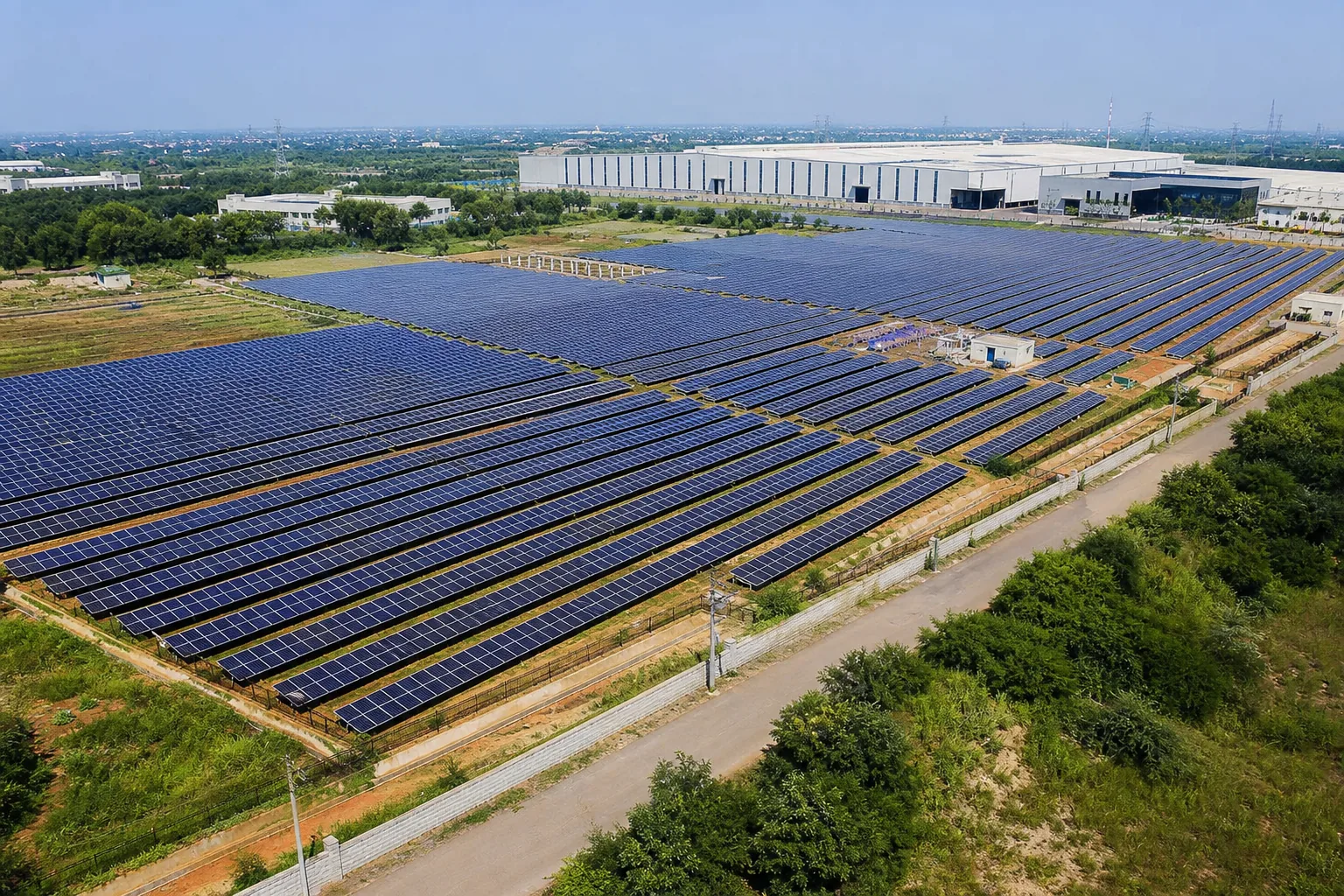 Completed large-scale solar EPC project in India